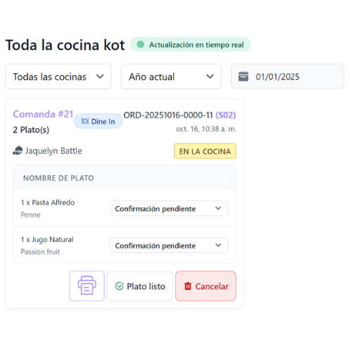 Integración con múltiples cocinas y displays