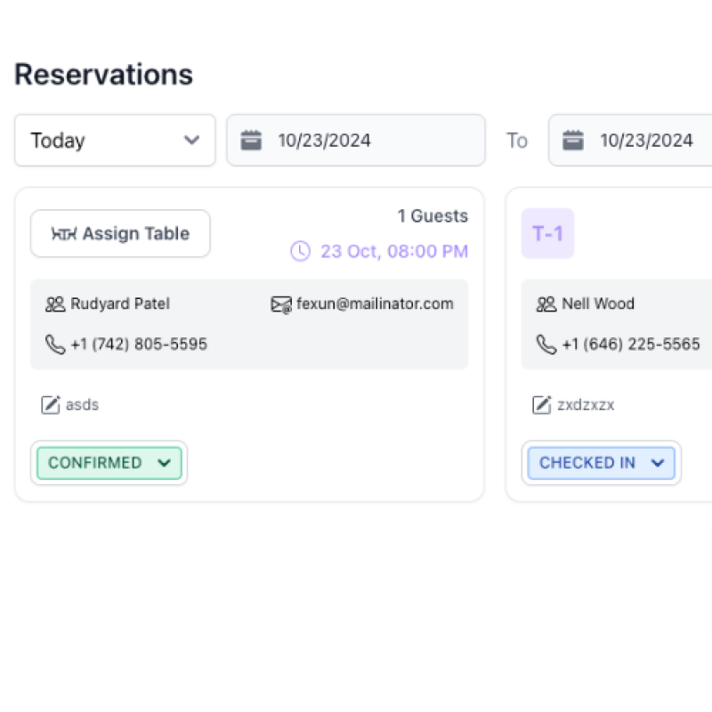 Optimice las reservas de mesa